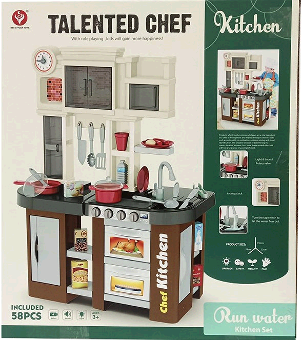 922-102 Детская кухня игровая с буфетом, со светом,с водичкой Talented Chef Kitchen
