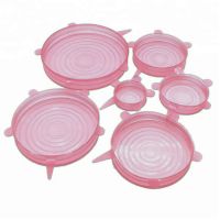 Силиконовые Крышки Silicone Sealing Lids, 6 шт, Цвет Розовый (2)