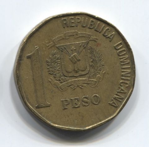 1 песо 1992 года Доминиканская Республика
