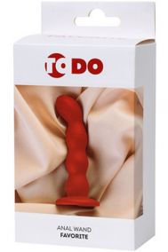 Анальная пробка Toyfa ToDo Favorite красная, 12,5*2,8 см