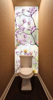 Фотообои в туалет - Искусство цветения магазин Интерьерные наклейки
