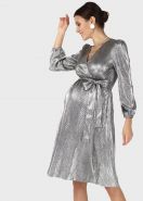 Платье "Монро" для беременных и кормящих; цвет: черный