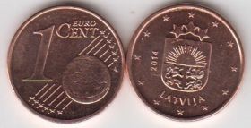Латвия 1 евроцент 2014 UNC