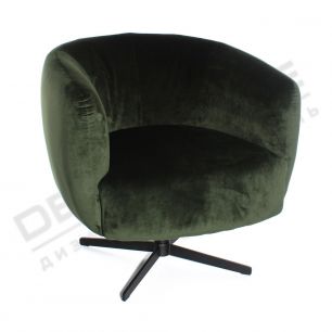 Кресло DeepHouse Бонвиль темно-зеленый бархат вращающееся для кафе, ресторана, дома, кухни