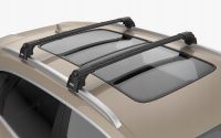 Багажник на крышу Lexus RX 300 (IV, 2015-...), Turtle Air 2, аэродинамические дуги на интегрированные рейлинги (черный цвет)