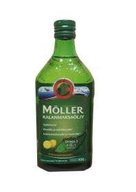 Moller's Omega-3 Kalanmaksaoljy, Жидкий рыбий жир со вкусом лимона, 500 мл.