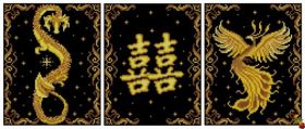 Феникс Колибри Гармония триптих для вышивки бисером купить оптом в магазине Золотая Игла