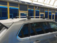 Багажник на крышу Volkswagen Tiguan 2016-..., Turtle Air 2, аэродинамические дуги на интегрированные рейлинги (серебристый цвет)