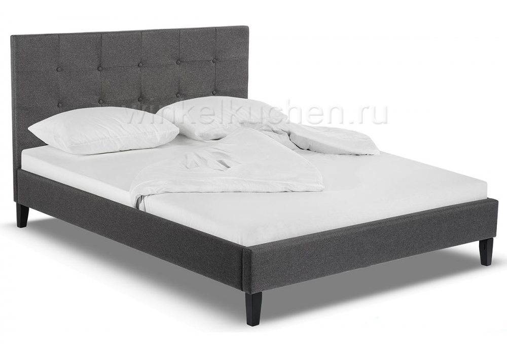 Кровать Veronika 160х200 dark grey