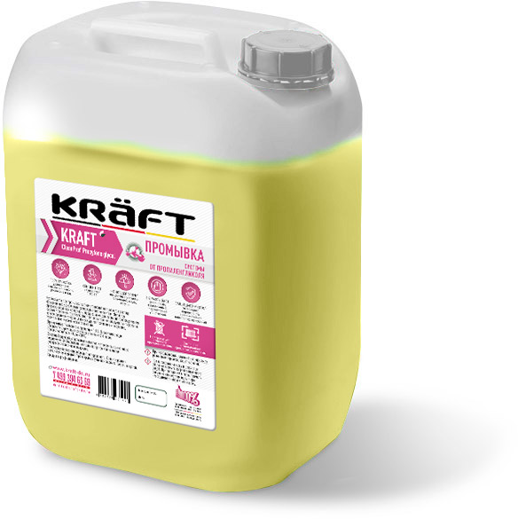 Промывка для  системы отопления от Пропиленгликоля KRAFT CleanProf  Propylene Glycol