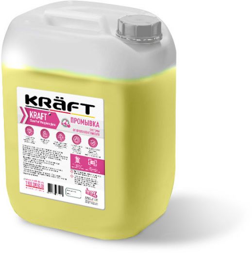 Промывка для  системы отопления от Пропиленгликоля KRAFT CleanProf  Propylene Glycol