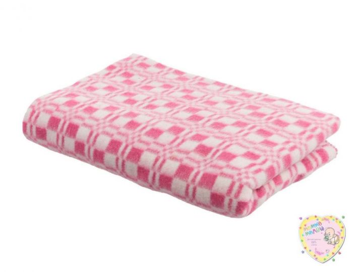 Одеяло детское байковое 140х110 (розовый) Мамин Малыш OPTMM.RU