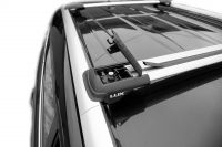 Багажник на рейлинги Toyota RAV4 2013-..., Lux Hunter L54-R, серебристый, крыловидные аэродуги