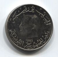 1 динар 1983 года Тунис AUNC