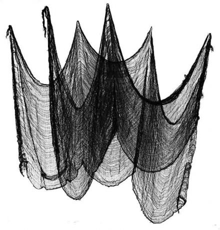 Декоративная паутина черная (240-76 см)