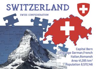 Почтовая открытка Step to Switzerland