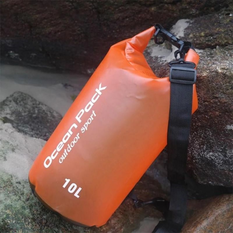 Водонепроницаемый мешок-рюкзак Ocean Pack Outdoor Sport 10 л (цвет оранжевый)