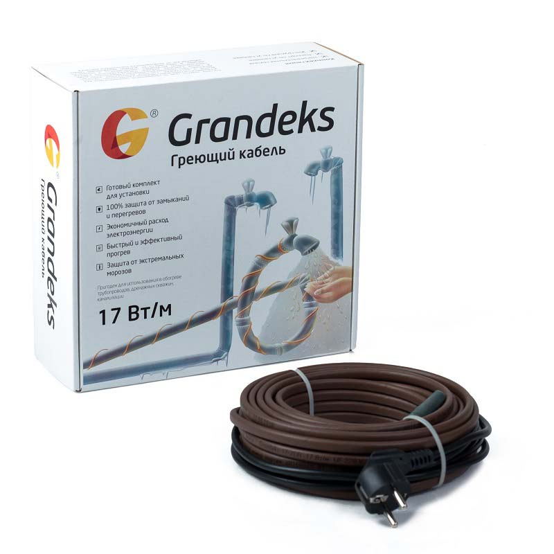 Секция нагревательная кабельная Grandeks 17-2, длина 15м