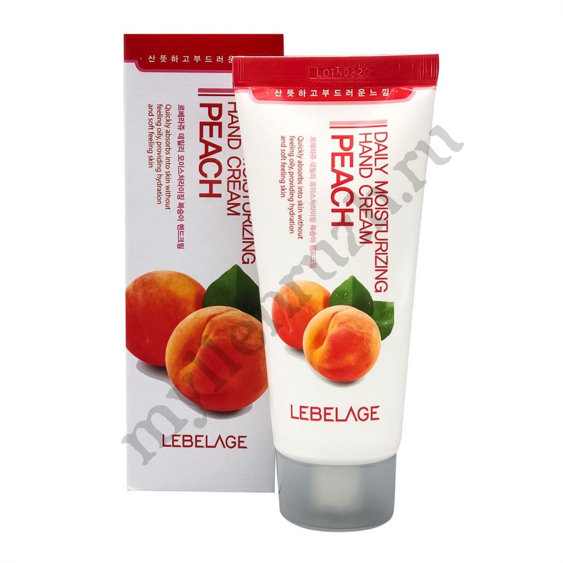 LEBELAGE Daily Moisturizing Hand Cream Peach Содержит экстракт персика и алоэ вера
