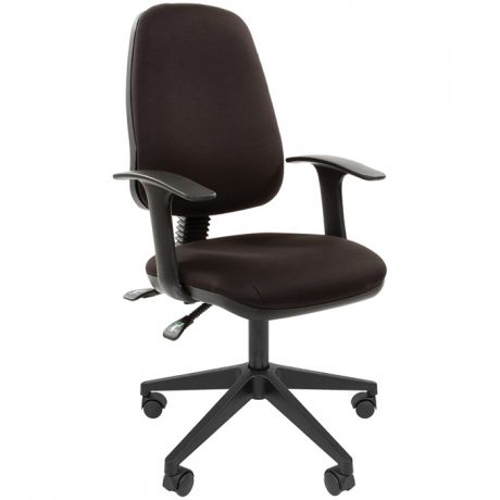Кресло для компьютера Chairman 661 PL (SL), ткань черная, механизм качания спинки