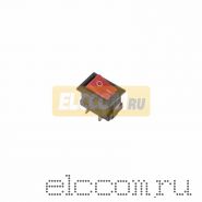 Выключатель клавишный 250V 3А (2с) ON-OFF красный Micro (RWB-101)