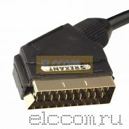 Шнур SCART Plug - SCART Plug 21pin 3М (GOLD) REXANT