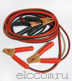 Шнур сетевой для зарядки аккумуляторов с клеммами 1000 А (автомобильные провода для прикуривания)