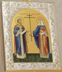 Икона Константин и Елена равноапостольные (14х18см)