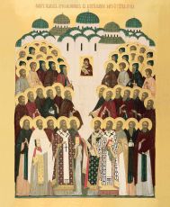 Икона Собор Валаамских Святых (рукописная)