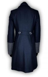 Пальто женское NAF NAF UHWH32D-BLEU-OBSCUR, ткань тёмно-синяя, вид 4