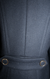 Пальто женское NAF NAF UHWH32D-BLEU-OBSCUR, ткань тёмно-синяя, вид 5