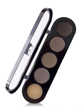 Make-Up Atelier Paris Cake Eyeliner TE30 Taupe Подводка для глаз прессованная (сухая) палитра 5 цветов тауп
