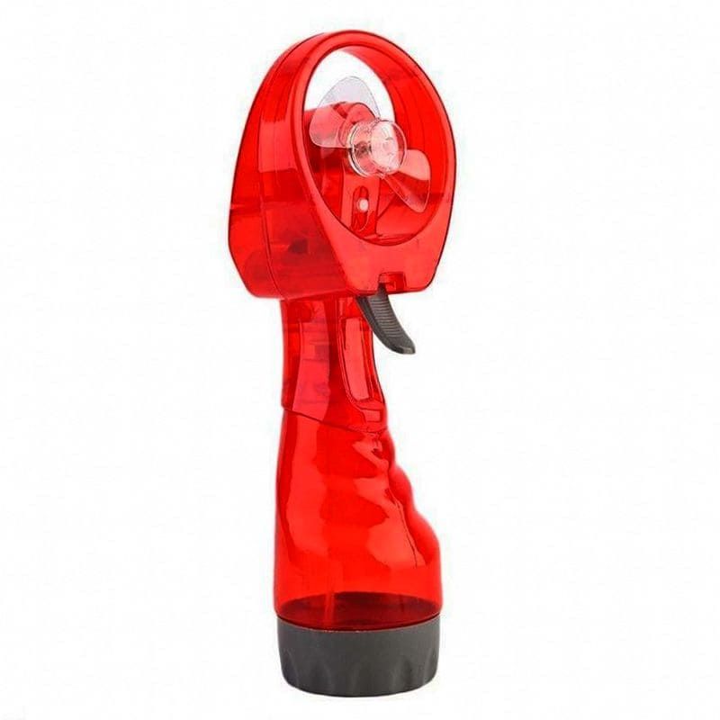 Портативный ручной вентилятор с пульверизатором Water Spray Fan, цвет красный