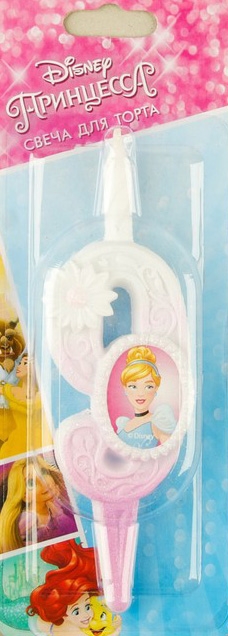 Свеча девятка Принцесса Disney
