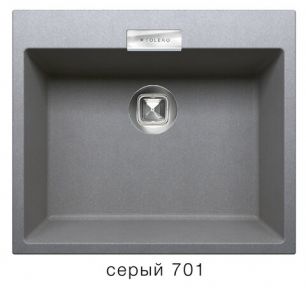 Мойка врезная кварцевая Tolero Loft TL580 (серый)