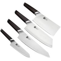 Набор ножей Xiaomi Huo Hou Fire Waiting Steel Knife Set с подставкой ( 5 в 1, черный )