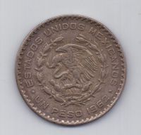 1 песо 1962 года Мексика