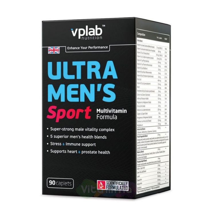 VPLab Витаминно-минеральный комплекс для мужчин Ultra Men's Sport Multivitamin Formula, 90 капс