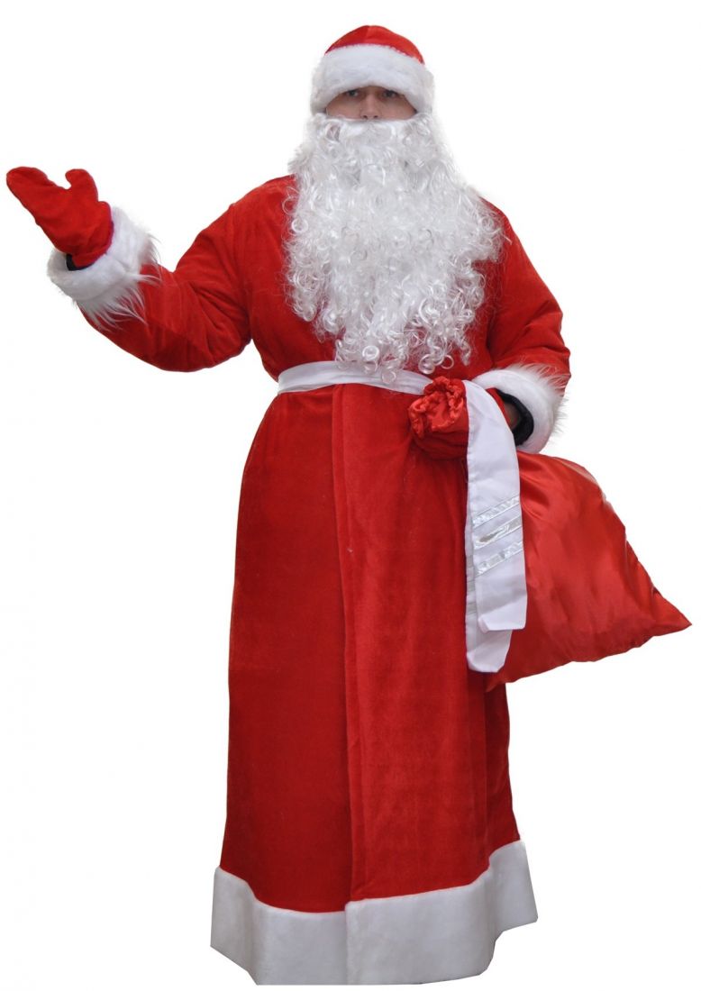 Велюровый костюм Дед Мороза