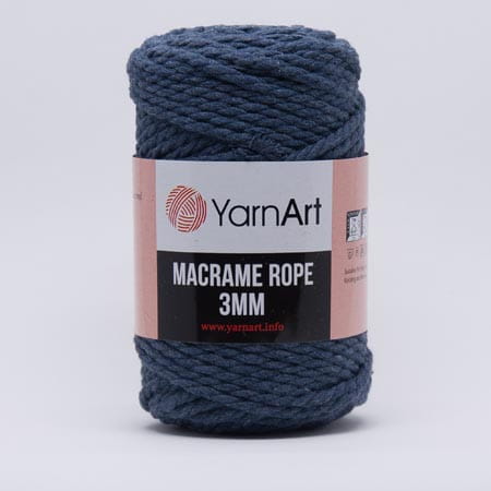 Macrame Rope 3mm (Yarnart) 761-т. серый