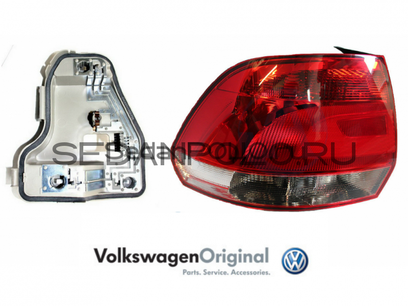 Фонарь задний левый (в сборе) VAG Volkswagen Polo Sedan до 2015