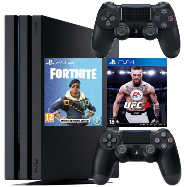 igrovaya konsol sony playstation 4 pro 1tb cuh 7208b ufc3 fortnite - fortnite pc ps3 controller