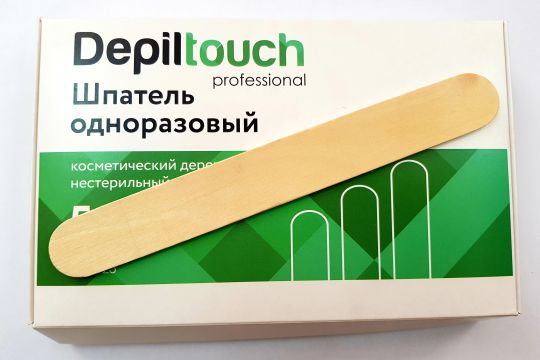 Шпатель деревянный узкий 114*10 мм, 100 шт. Depiltouch