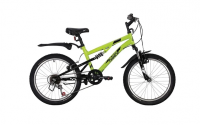 Подростковый горный (MTB) велосипед Novatrack Titanium 20 6 (2020) Салатовый (139731)