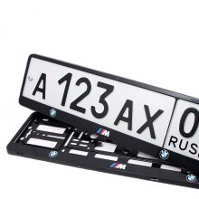 Рамки   с логотипом BMW "M"  для гос номера автомобиля Grolcan (Польша) - 2 шт черные