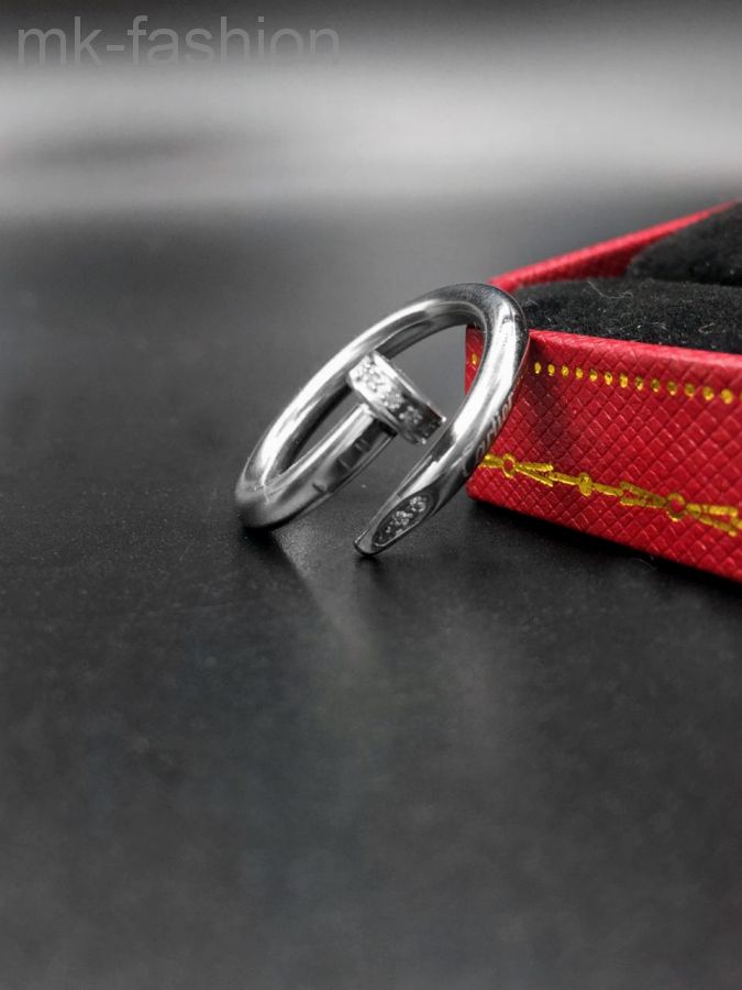 Cartier кольцо гвоздь SILVER фианит