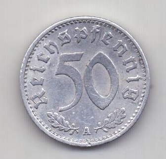 50 пфеннигов 1935 года Германия AUNC