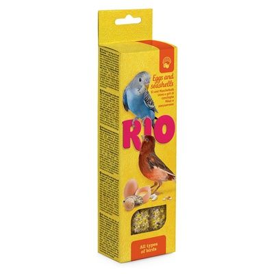 Палочки РИО для всех видов птиц с яйцом и ракушечником 2х40 гр