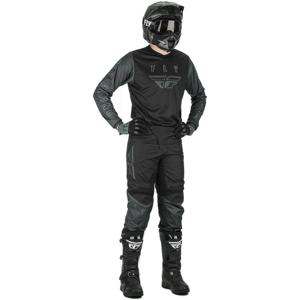 Fly Racing 2021 F-16 Black/Grey  комплект джерси и штаны