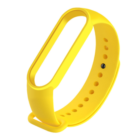 Сменный ремешок на фитнес - трекер Xiaomi Mi Band 5/6 (Желтый)